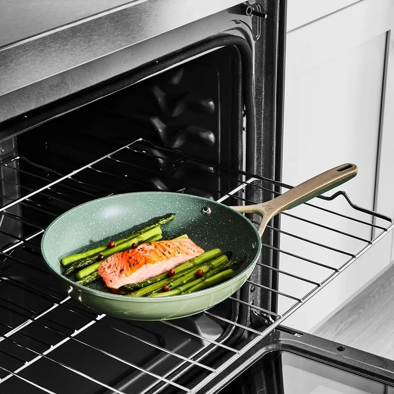 Thyme & Table 12-Piece Non-Stick Supreme Cookware Set, Pots and Pans Set - Olive | Walmart (US)