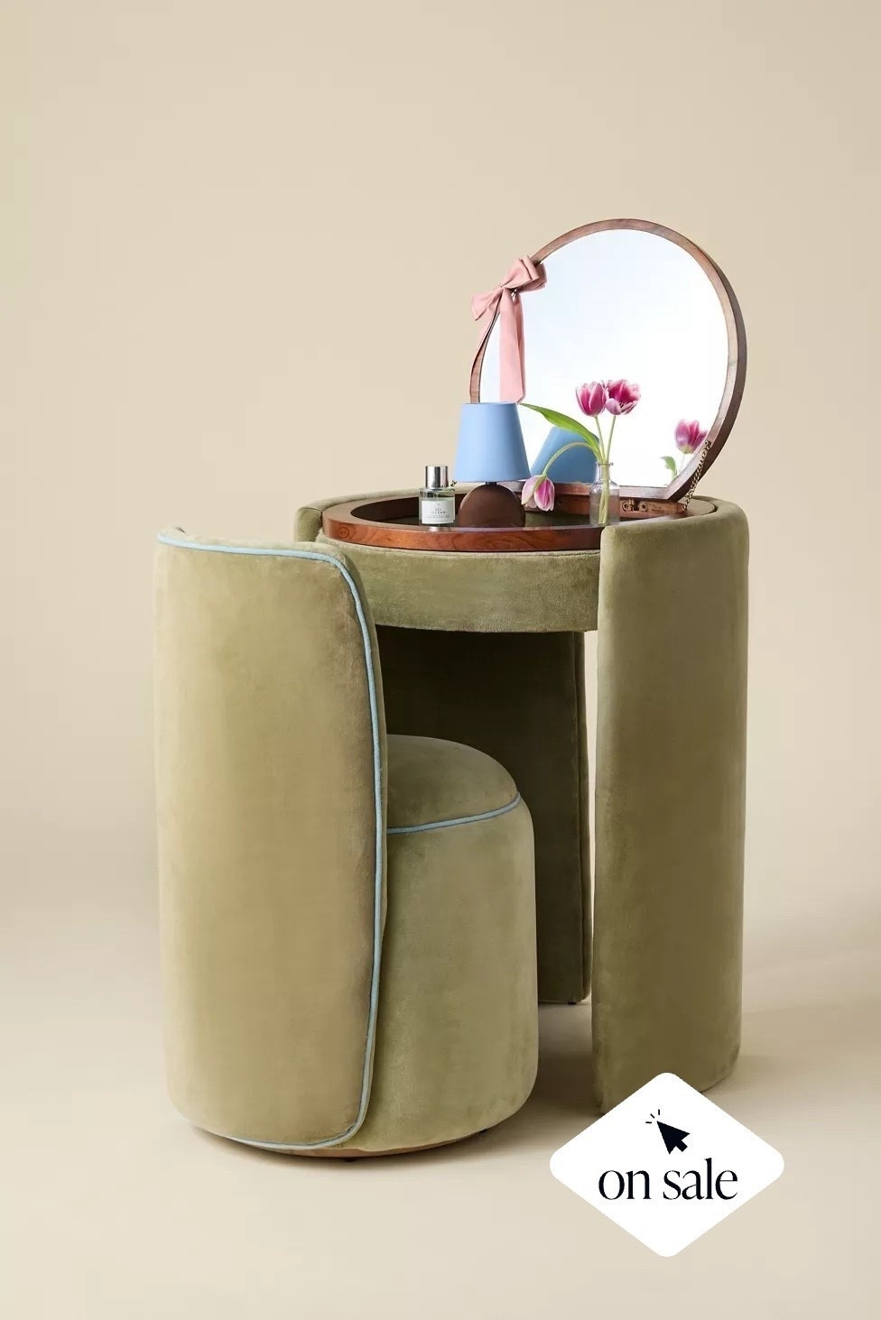 ✨ Small‑space win! ✨ Loving this Urban Outfitters vanity—such a pretty design and the chair tucks in perfectly, making it amazing for small spaces. 💛 #UrbanOutfittersHome #SmallSpaceLiving #LTKhome #VanityGoals #ApartmentStyle

#LTKStyleTip #LTKSaleAlert #LTKHome