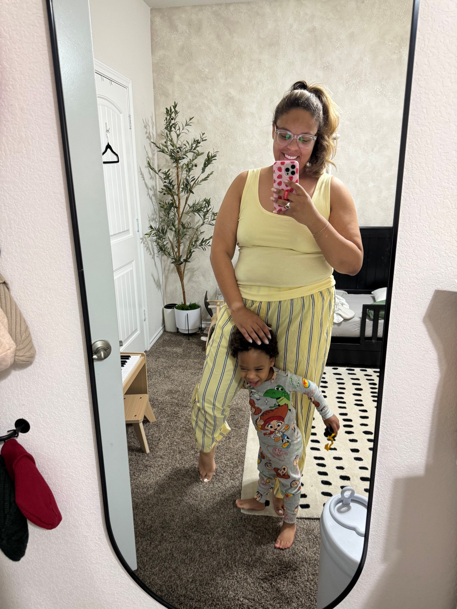 Walmart Jammie’s 
Mom: XXL bottoms (they didn’t have XL) and XL top
Son: 3T 

#LTKKids #LTKPlusSize #LTKmomlife