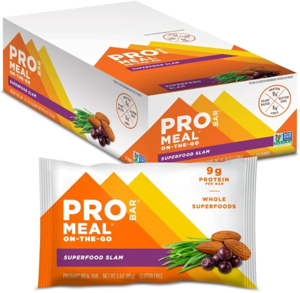 PROBAR - MEAL Bar, Superfood Slam, Non-GMO, Gluten-Free, Healthy, Plant-Based, Whole-Food Ingredi... | Amazon (US)