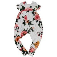 Magnolia Harem Baby Romper Toddler Kids Romper Girls Slip-On Floral Boho Clothes | Etsy (US)