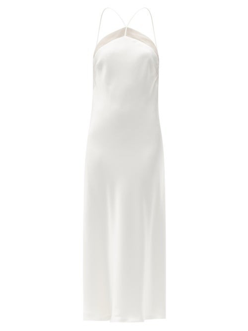 Galvan - Florence Halterneck Satin Dress - Womens - White | Matches (UK)