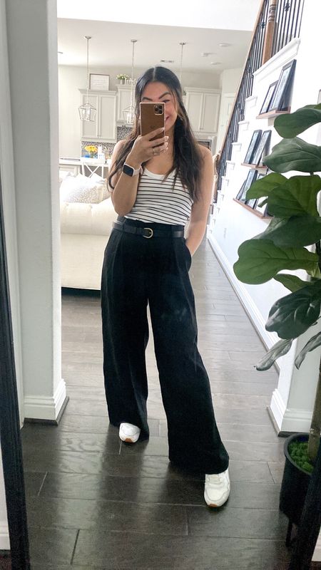 Abercrombie - Wide Leg Pants - Cute Outfit - Style Essentials - Cool Mom Outfit - Fashion Essentials - Stripes - Early Fall Outfit 

#LTKSeasonal #LTKstyletip #LTKSale