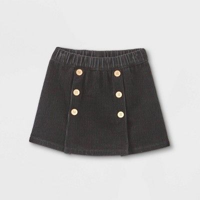 Toddler Girls' Button-Front A-Line Skirt - art class™ Black | Target