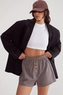 Splice Check Boxer Short | boohoo (US & Canada)