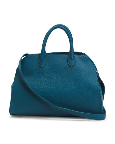 Made In Italy Leather Satchel | TJ Maxx