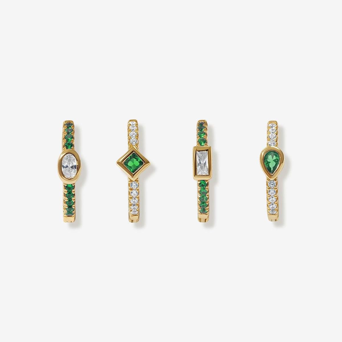 Karon emerald earring set | Adornmonde