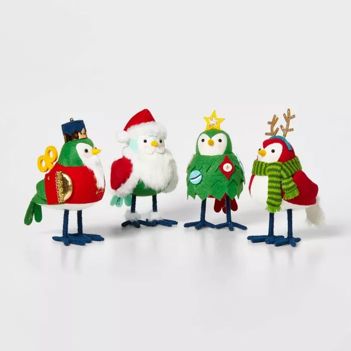 4ct Toymaker Birds Decorative Figurines - Wondershop™ | Target