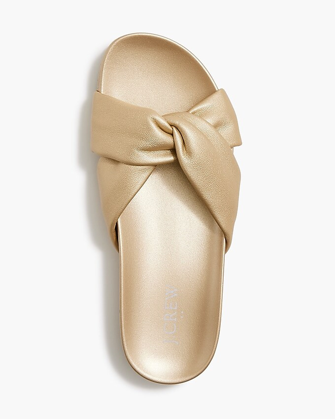 Cross-strap pool slides | J.Crew Factory