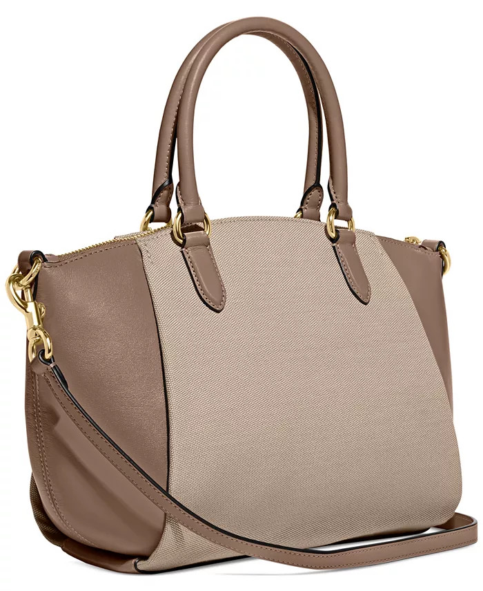 COACH Badge Jacquard Elise Satchel with Convertible Straps, Created for Macy's - Macy's | Macy's