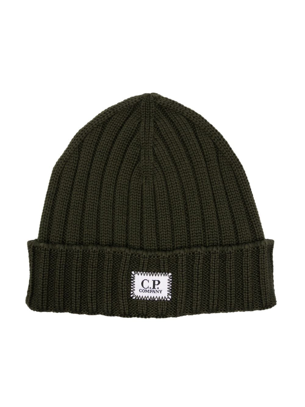 C.P. Company logo-patch Ribbed Wool Beanie - Farfetch | Farfetch Global