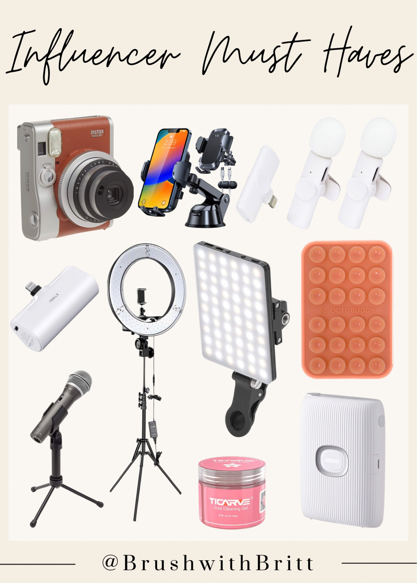 Influencer must have items! | Amazon finds, Amazon, influencer essentials, influencer must haves, for the influencer, ring light, microphone. 

#LTKFind #LTKunder100