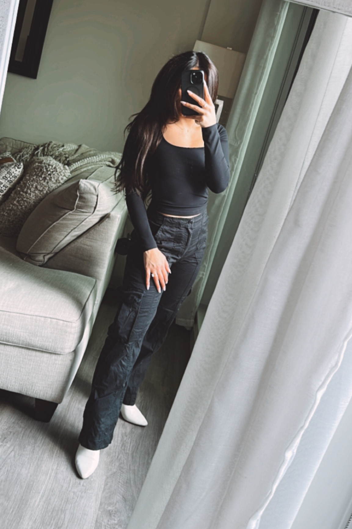 Top: XS
Cargo pants: 26R
Heels: true to size 
CODE AFASH FOR 20% off until 4/4

#LTKsalealert #LTKshoecrush #LTKstyletip