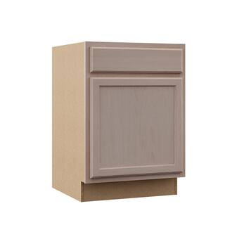 Hampton Bay Hampton Unfinished Beech Recessed Panel Stock Assembled Base Kitchen Cabinet (24 in. ... | The Home Depot