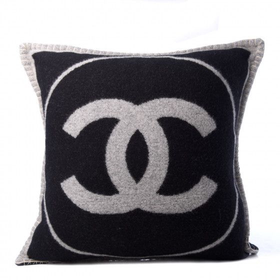 CHANEL

Merino Wool Cashmere CC Pillow Black Beige | Fashionphile