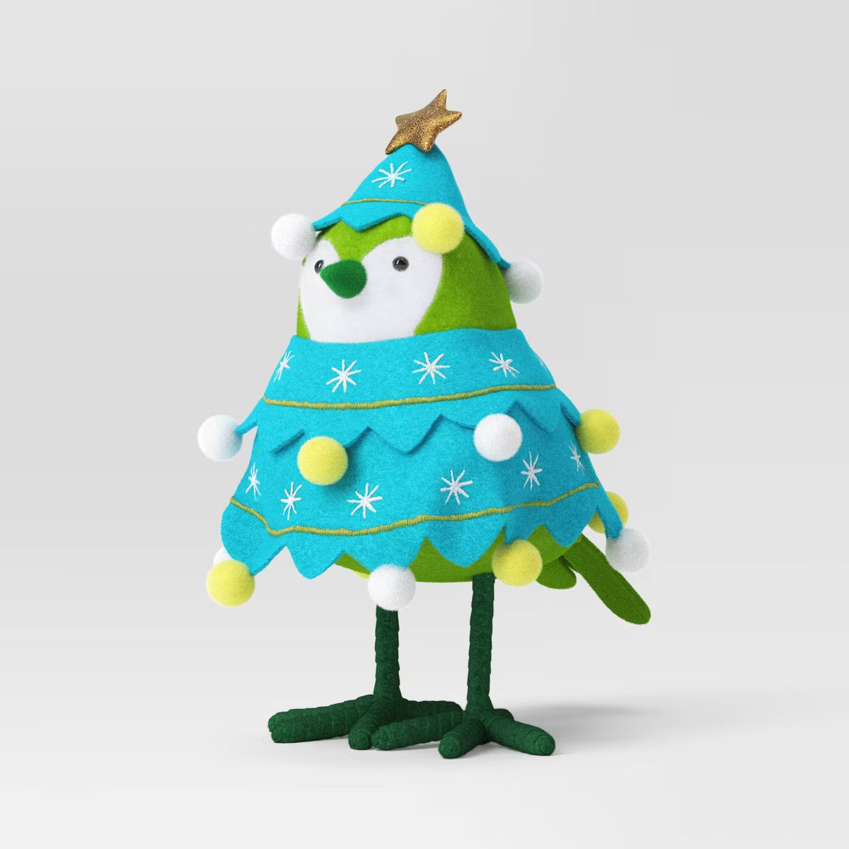 Featherly Friends™ 'Sparkles' Fabric Bird Figurine Dressed as Christmas Tree - Wondershop™ | Target