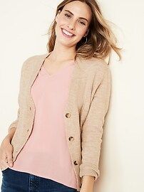 Slouchy Soft-Brushed Button-Front Cardi for Women | Old Navy (US)