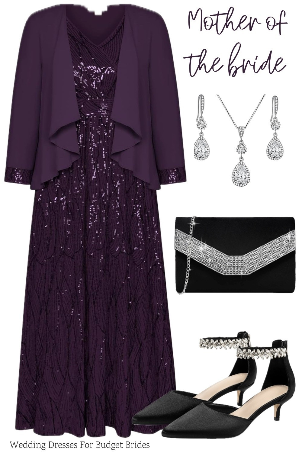Mother of the bride or groom outfit idea in purple, black, and silver. All under $100 each and on Amazon. 

#LTKFindsUnder100 #LTKSeasonal #LTKWedding