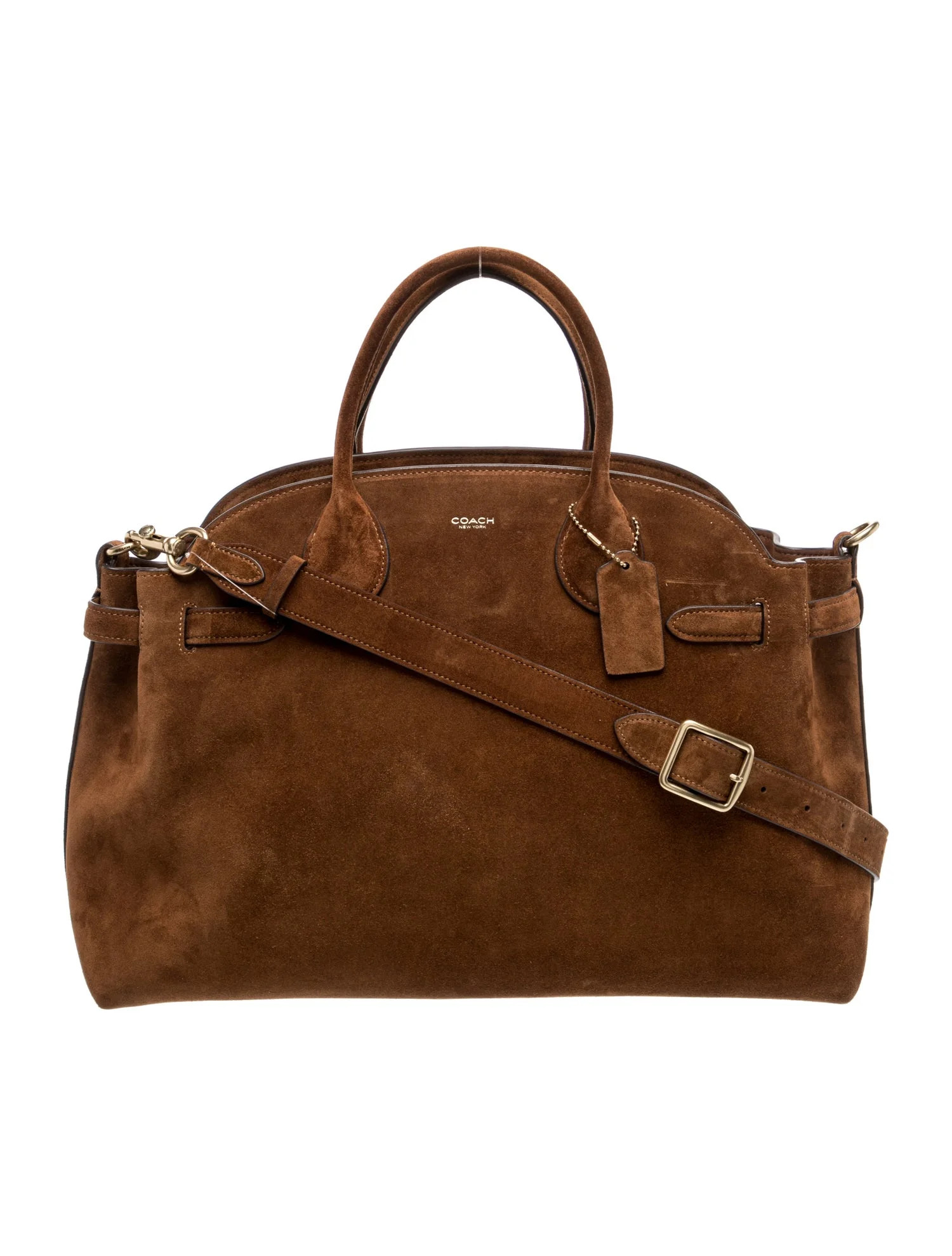Coach Suede Top Handle Bag - Brown Handle Bags, Handbags - CCH106824 | The RealReal | The RealReal