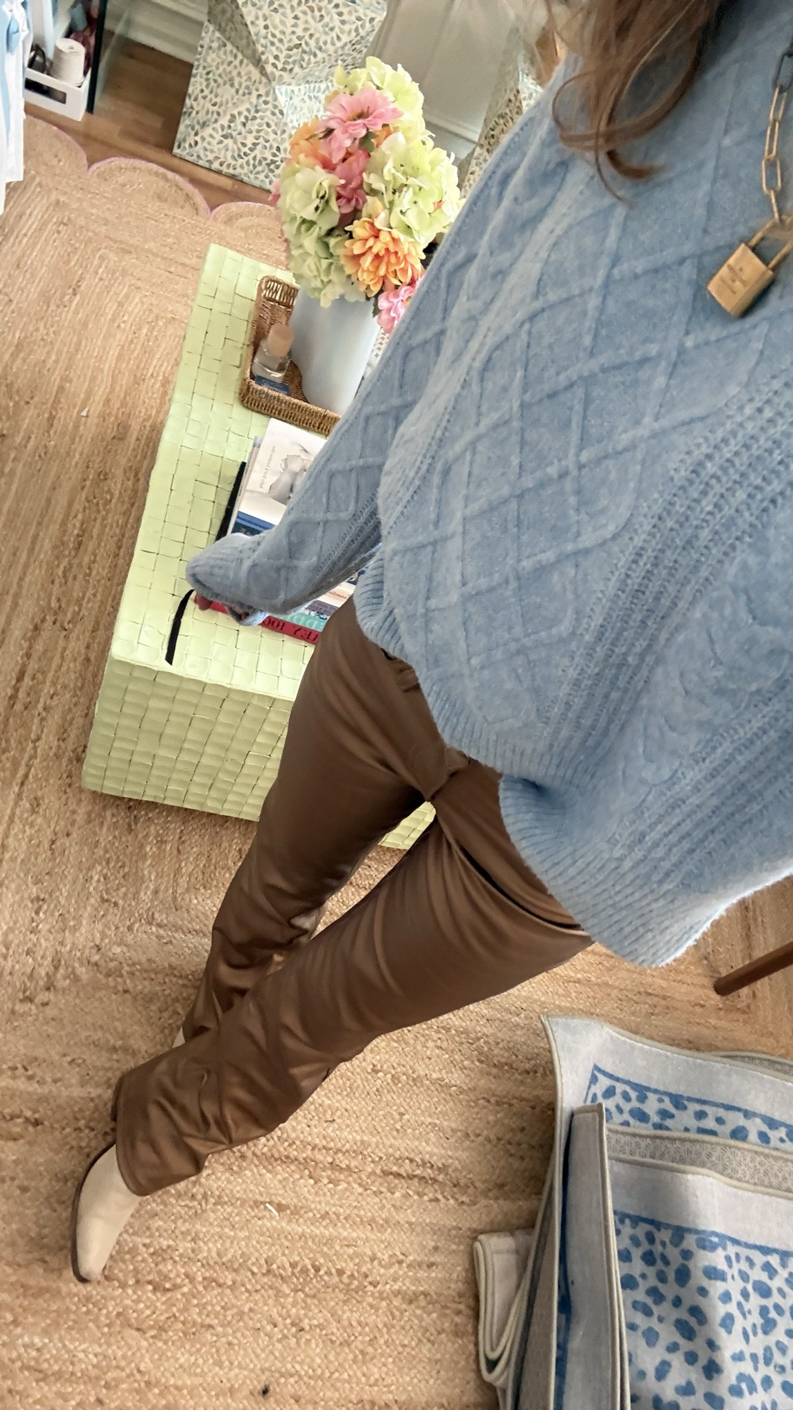 Gold leather pants yes I’ll take those thank you! 

#LTKSeasonal #LTKstyletip #LTKsalealert