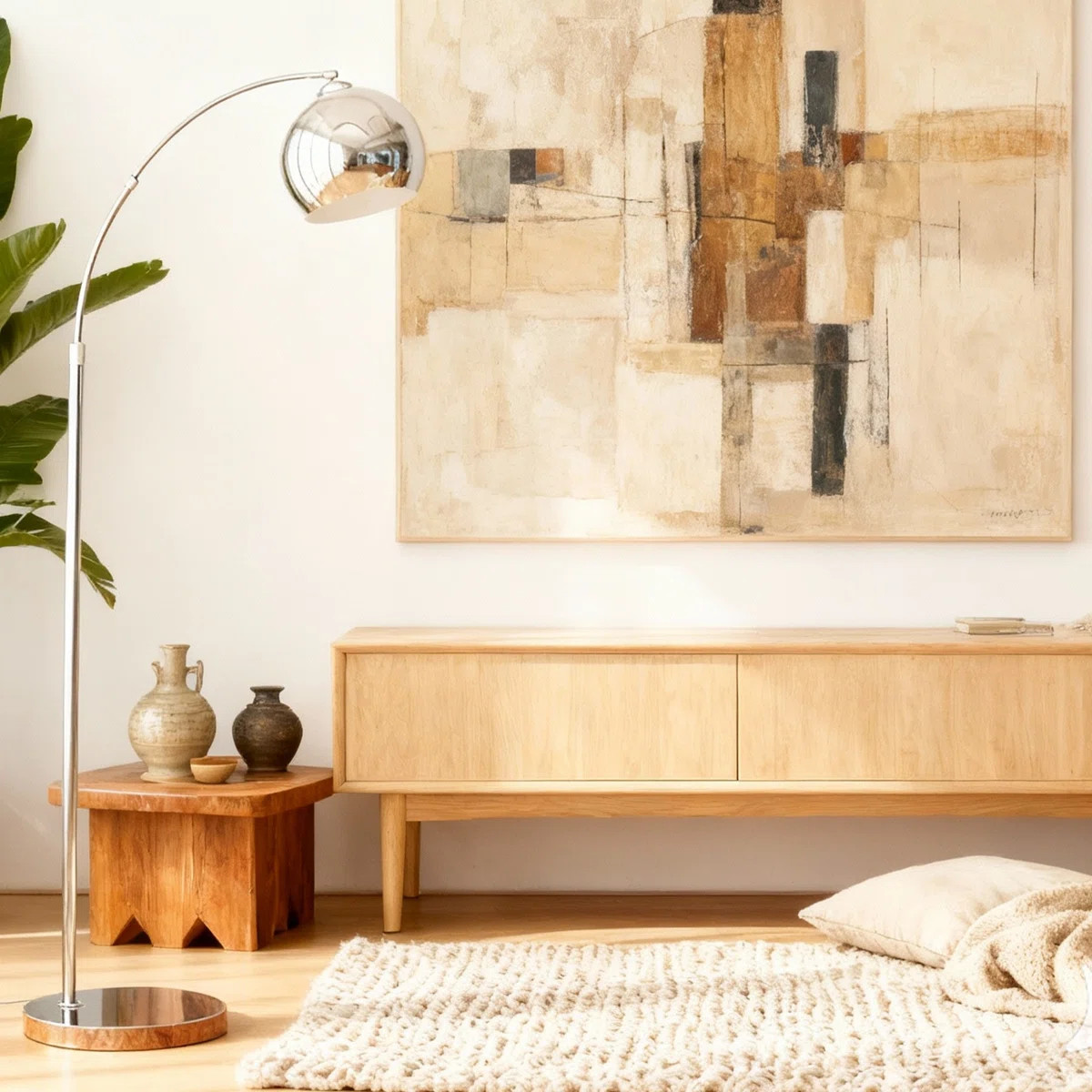 WYMLT 70.87'' Arched Floor Lamp, Metal Dome Lampshade & Base | Wayfair North America
