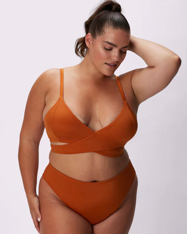 Criss-Cross Bikini Top | EcoSplash Swim (Golden Hour) | Parade