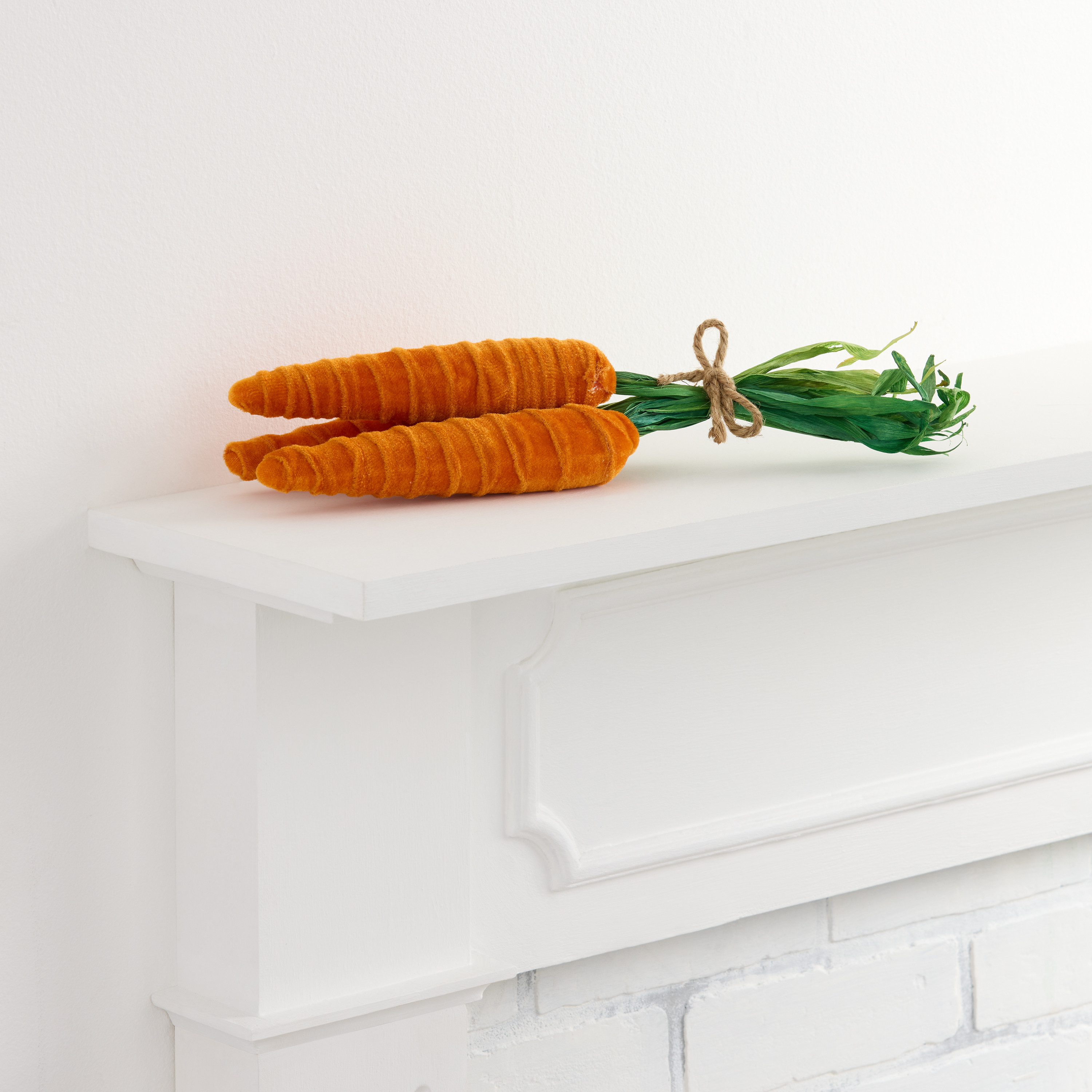 Orange and Green Velvet Carrot Bunch Decor 3 Piece | World Market