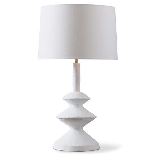 Regina Andrew Hope Modern Classic White Aluminum Linen Shade Table Lamp | Kathy Kuo Home