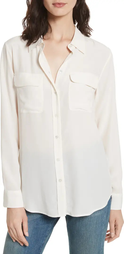 'Slim Signature' Silk Shirt | Nordstrom