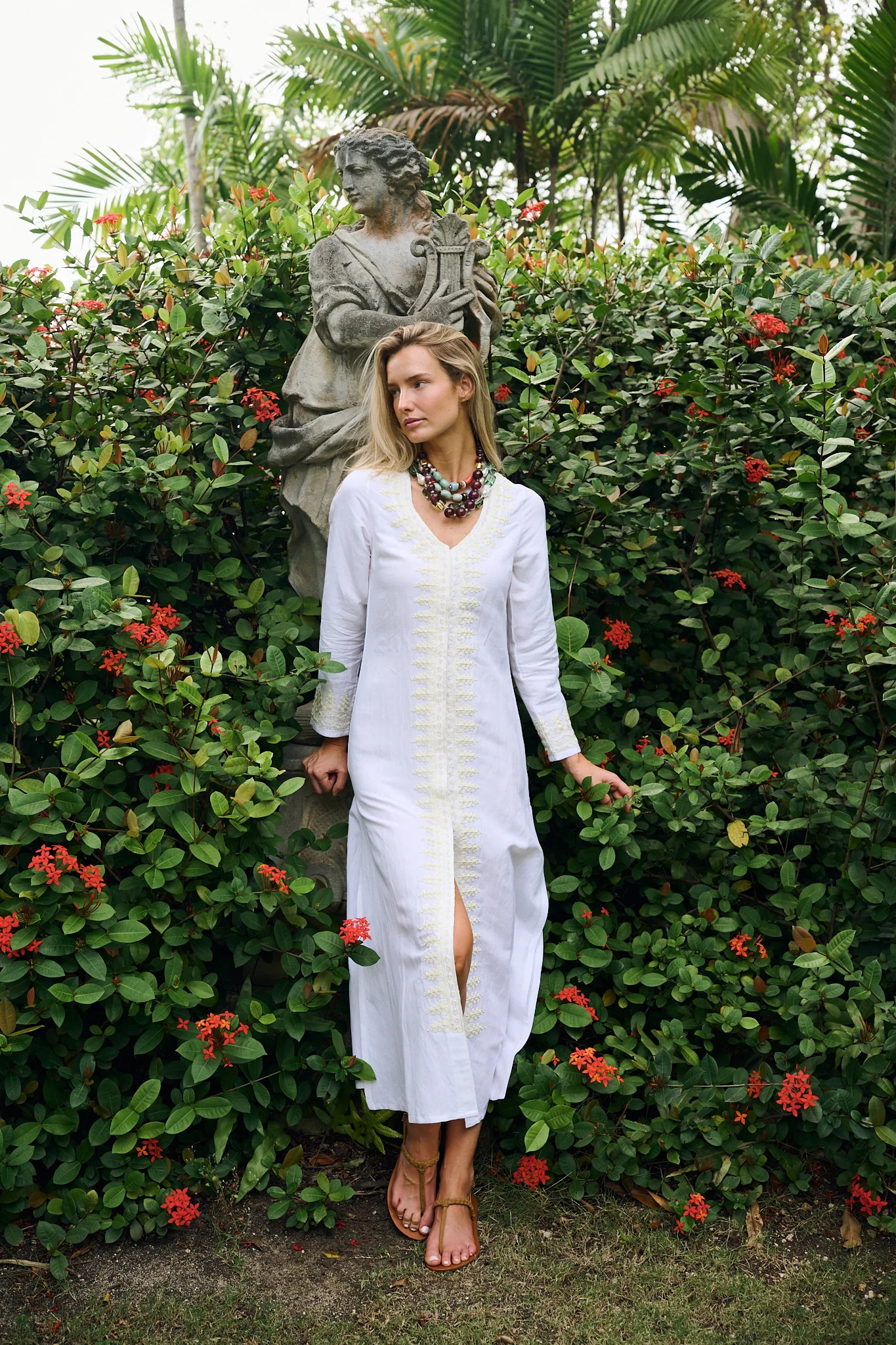 Chloe Caftan Coil - Blanc | Julia Amory