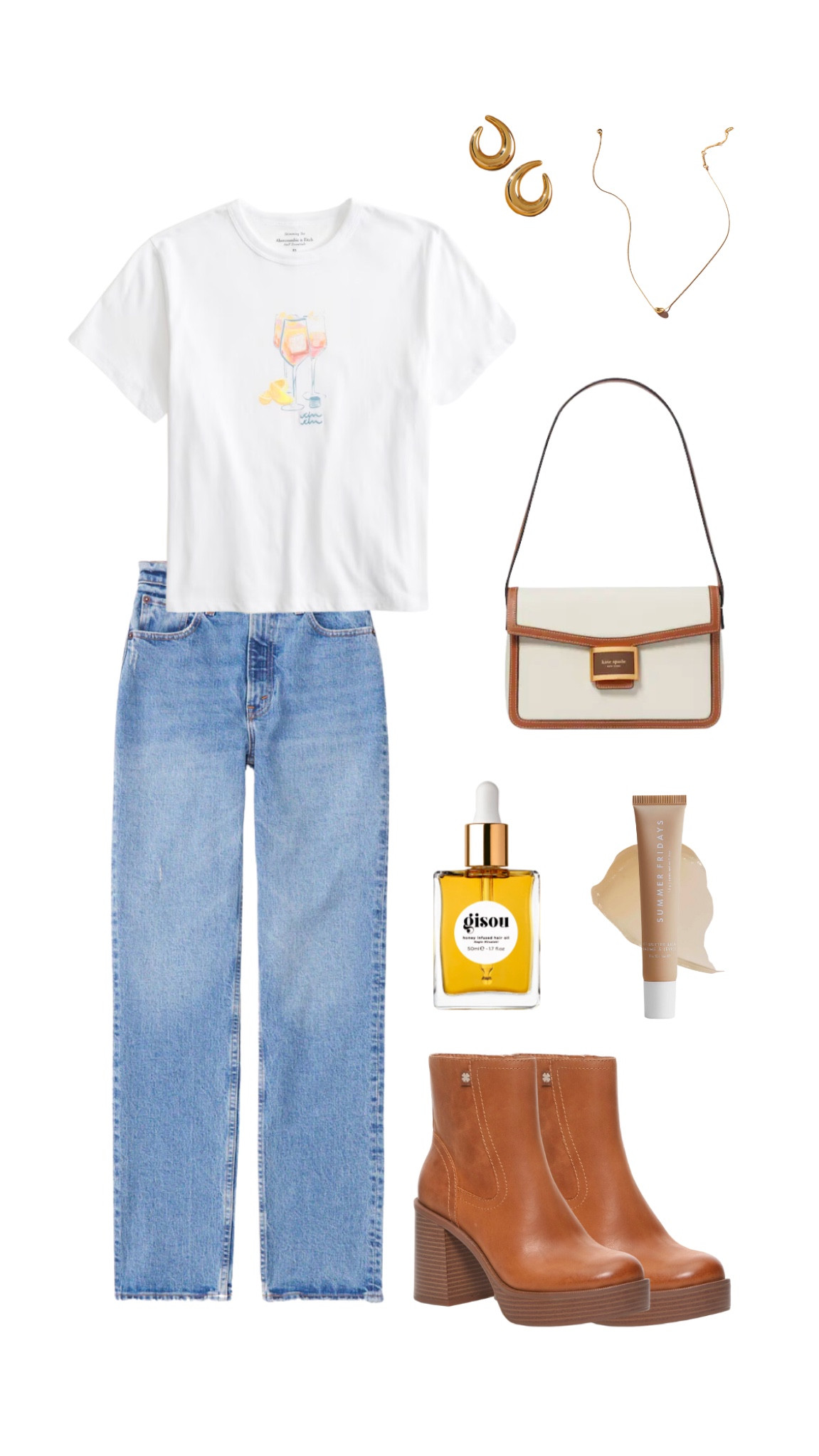 Casual going out outfit, city outfit, Tennessee Nashville outfit, girls night outfit, date night outfit, casual back to school outfit, elevated outfit, white crop graphic tee, Abercrombie outfit, Abercrombie 90s relaxed jeans, fall outfit, fall transition outfit, minimal neutral look

#LTKstyletip #LTKunder50 #LTKunder100