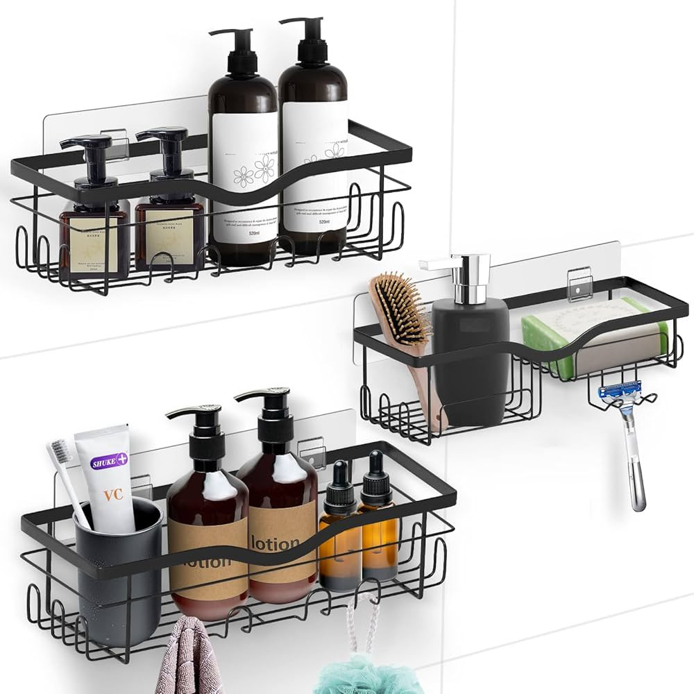LiviNGPAi Shower Caddy Bathroom Organizer, Wall Mount Shower Organizer, Rustproof Stainless Steel... | Amazon (US)