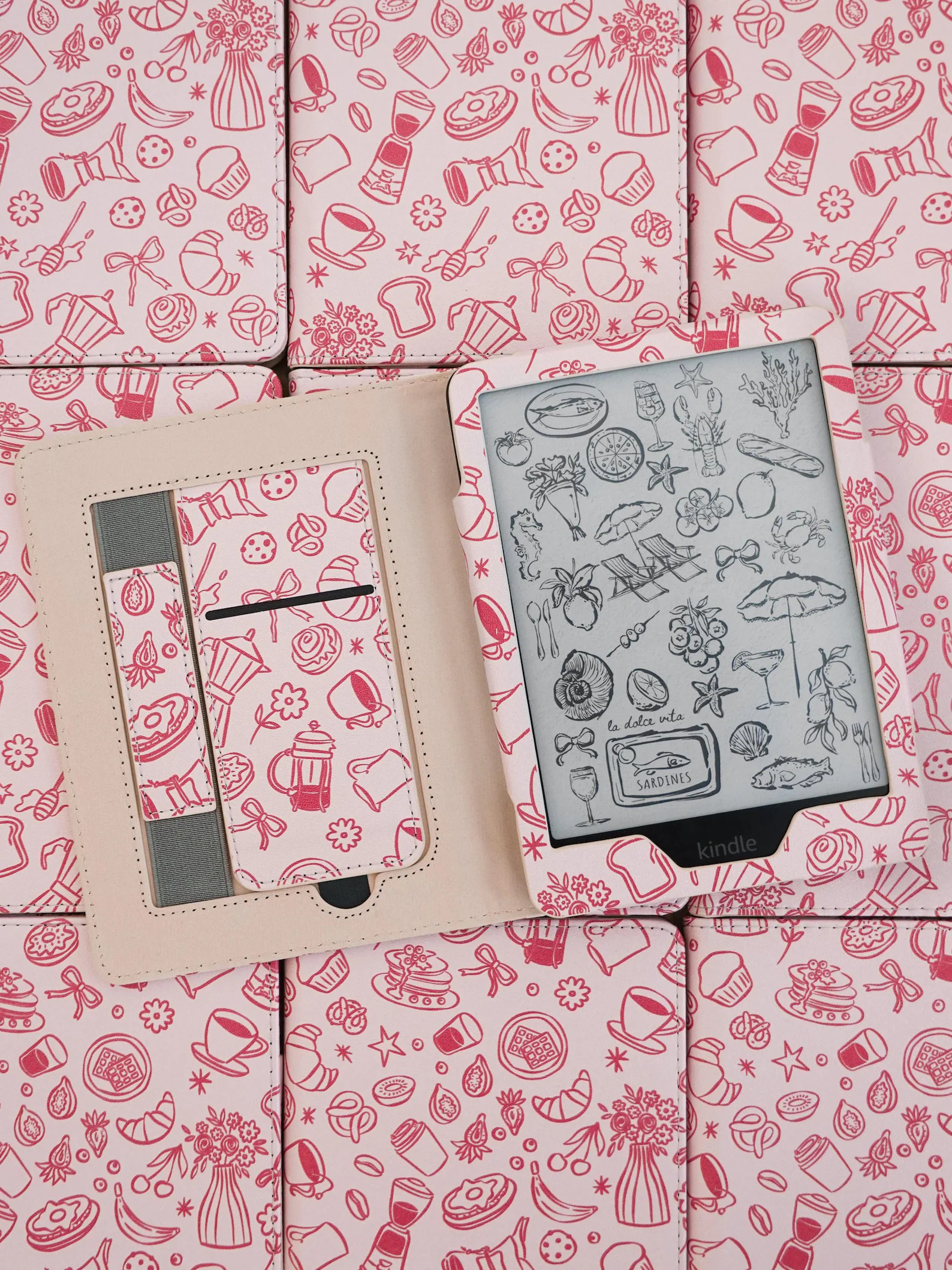 Pink Café Kindle Case | Etsy (Global)