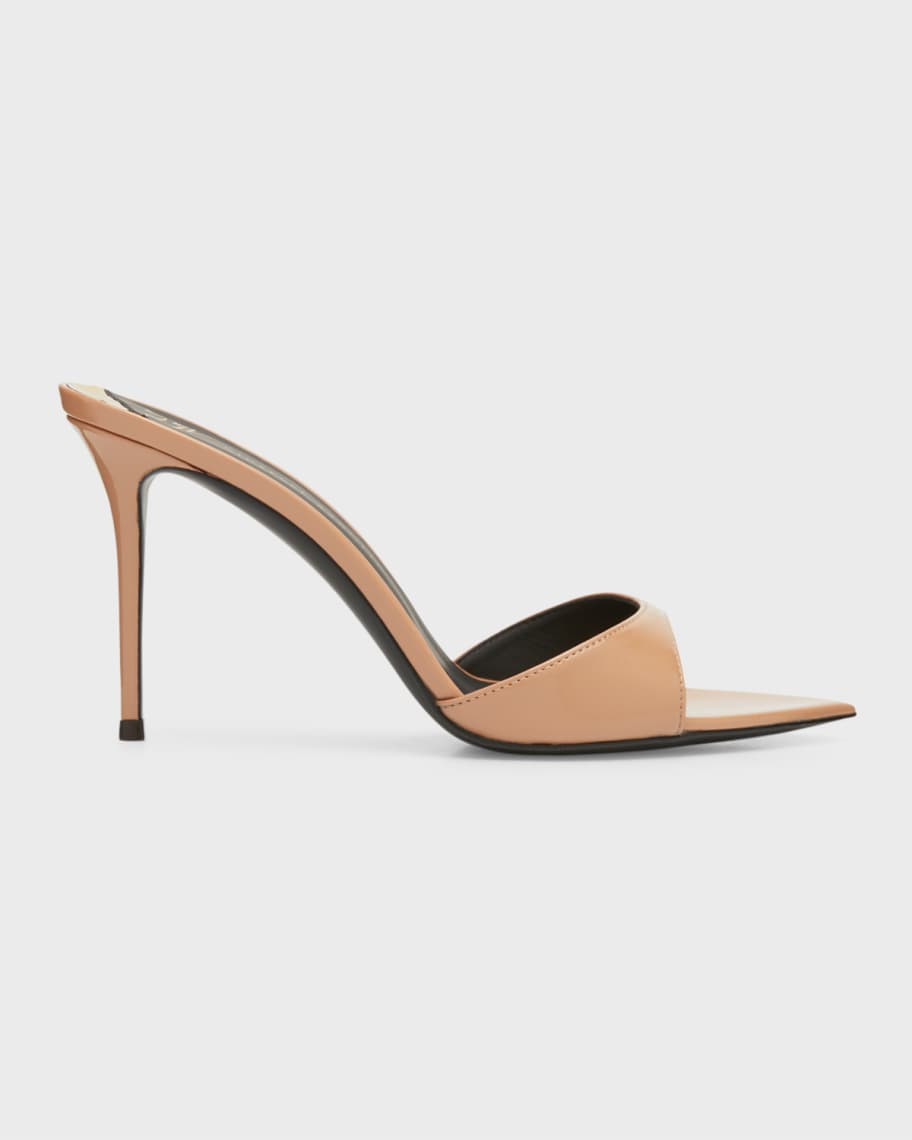 Intrigo Patent Stiletto Mule Sandals | Neiman Marcus