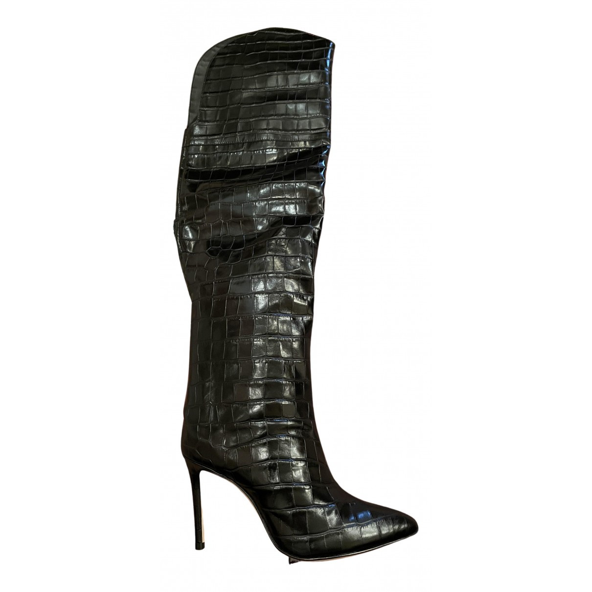 Schutz Black Leather Boots for Women 37 IT | Vestiaire Collective (Global)