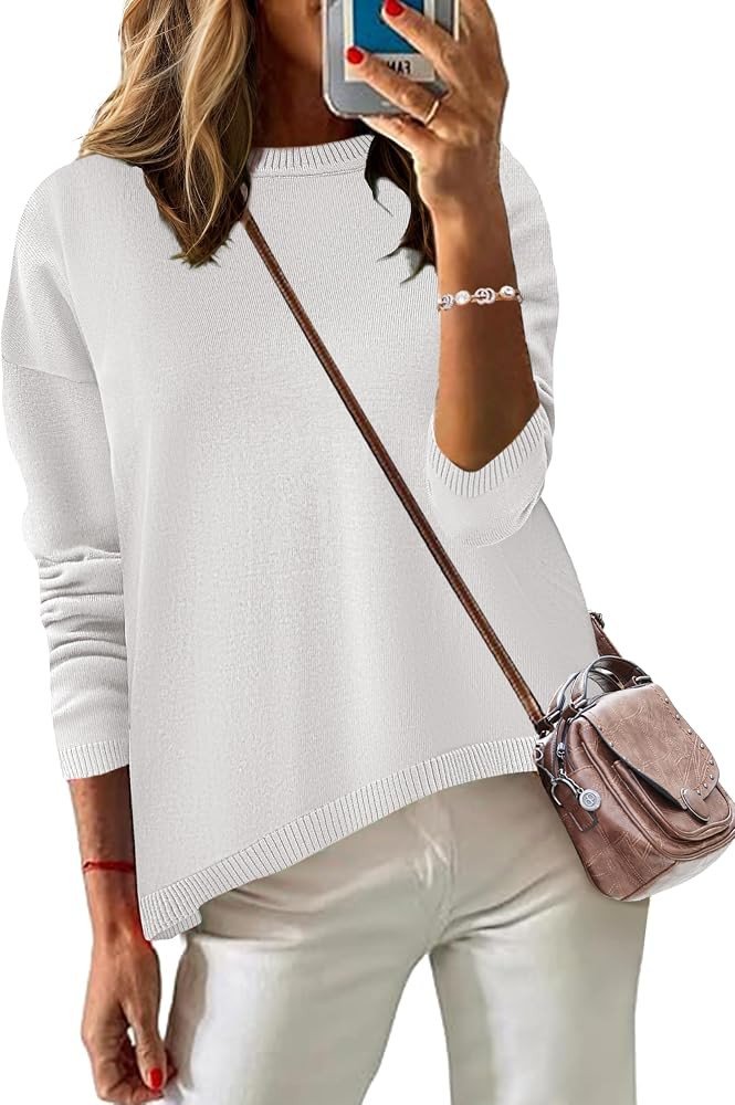 Zeagoo Sweaters for Women Fall Outfits Trendy 2025 Long Sleeve Shirts Bussiness Casual Knit Pullo... | Amazon (US)
