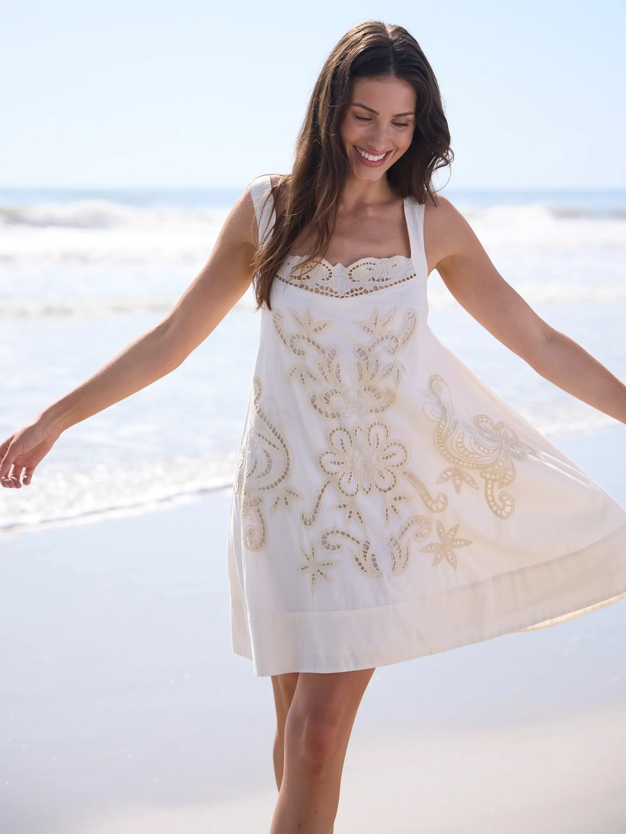 Sadie Cotton Eyelet Mini Dress | Natural Life