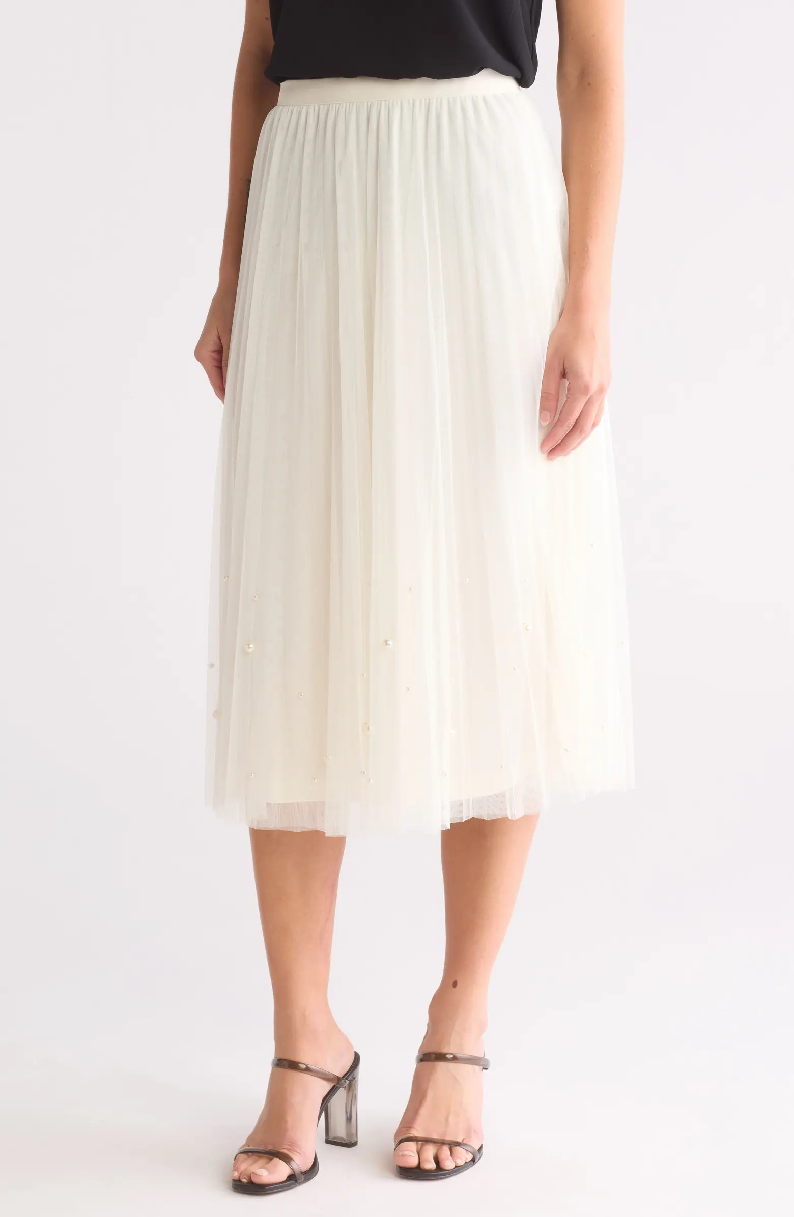DR2 by Daniel Rainn Imitation Pearl Tulle Skirt | Nordstromrack | Nordstrom Rack