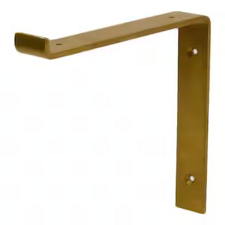 10 in. Gold Steel Shelf Bracket For Wood Shelving | The Home Depot