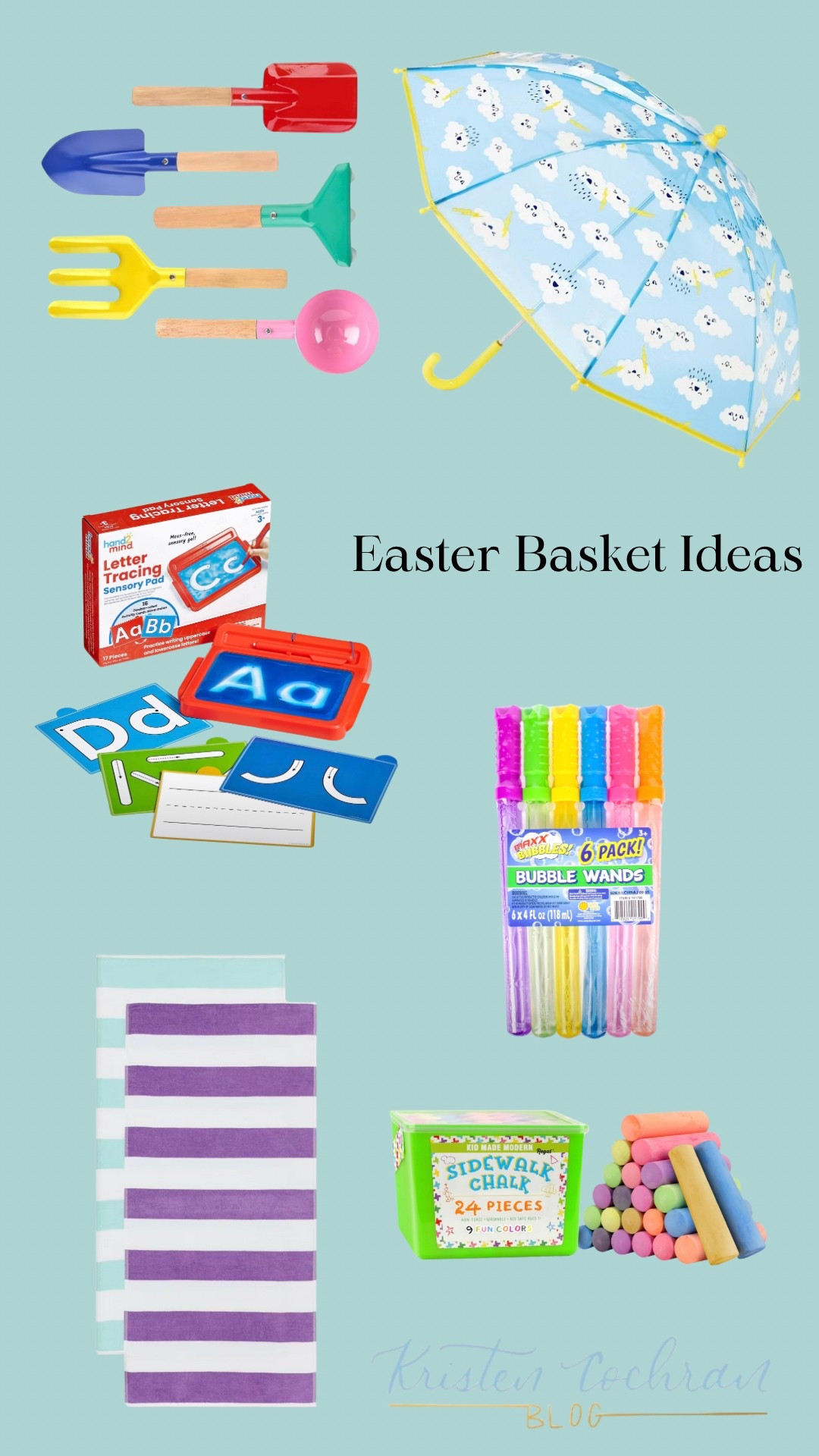 Easter basket ideas: beach towel, umbrella, bubble wands, letter activity, sidewalk chalk, shovel & sand toys! 🩵

#LTKKids #LTKGiftGuide #LTKBaby