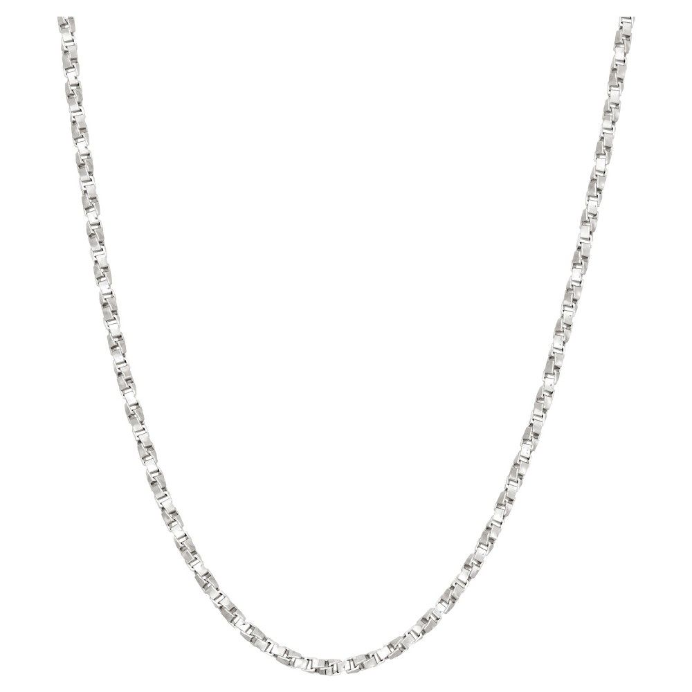 Tiara Sterling Silver 18"" Twisted Box Chain Necklace | Target