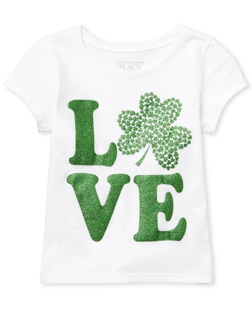 Baby And Toddler Girls St. Patrick's Day Graphic Tee - white | The Children's Place