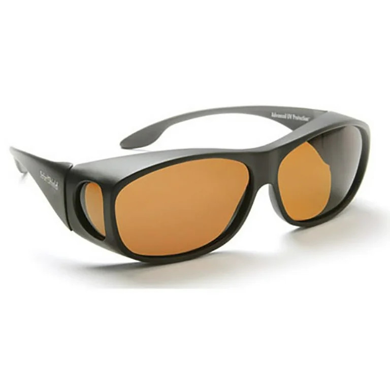 Solar Shield Dioptics Unisex Rectangle Sport Sunglasses Black - Walmart.com | Walmart (US)