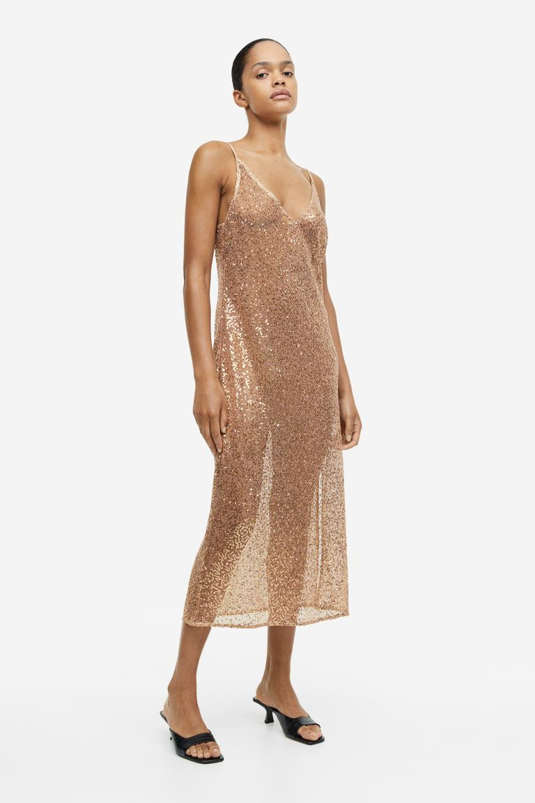 Vestido ajustado con escote en V | H&M (FR, IT, ES, PT, BE)