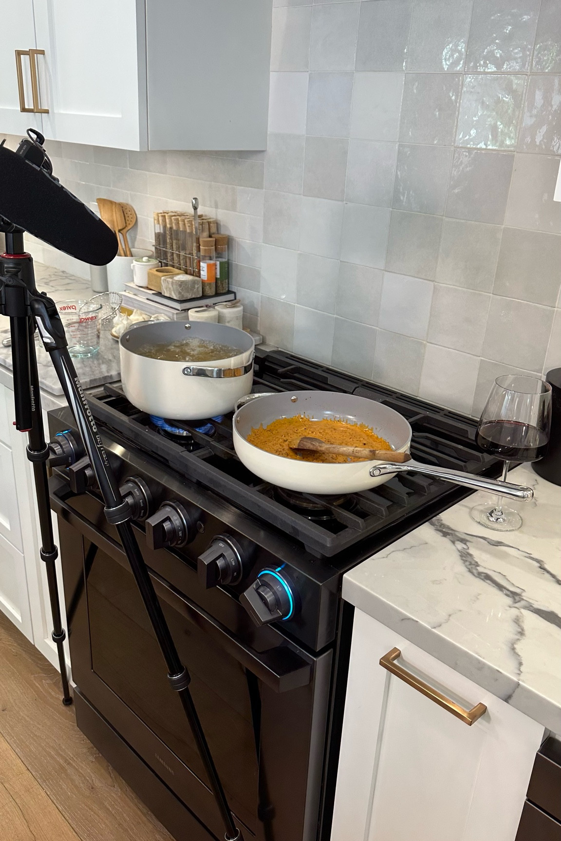 Loving my new Caraway pots & pans 🤍 They gave me a code ERINOBRIEN for 10% off sitewide! #kitchen 

#LTKHome #LTKFamily