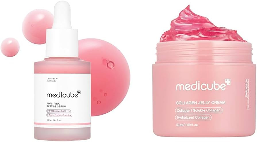 medicube Plump & Firm Duo: Salmon DNA PDRN Pink Peptide Serum and Collagen Jelly Cream 50mL (1.69... | Amazon (UK)