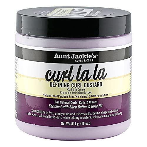 Aunt Jackie's Hair Styling Agent Curl Custard, 18 oz - For Natural Hair Curls, Coils and Waves, Enriched with Shea Butter and Olive Oil | Amazon (US)