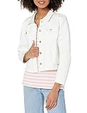 Tommy Hilfiger Women's Stretch Denim Jacket, Bright White, Large | Amazon (US)