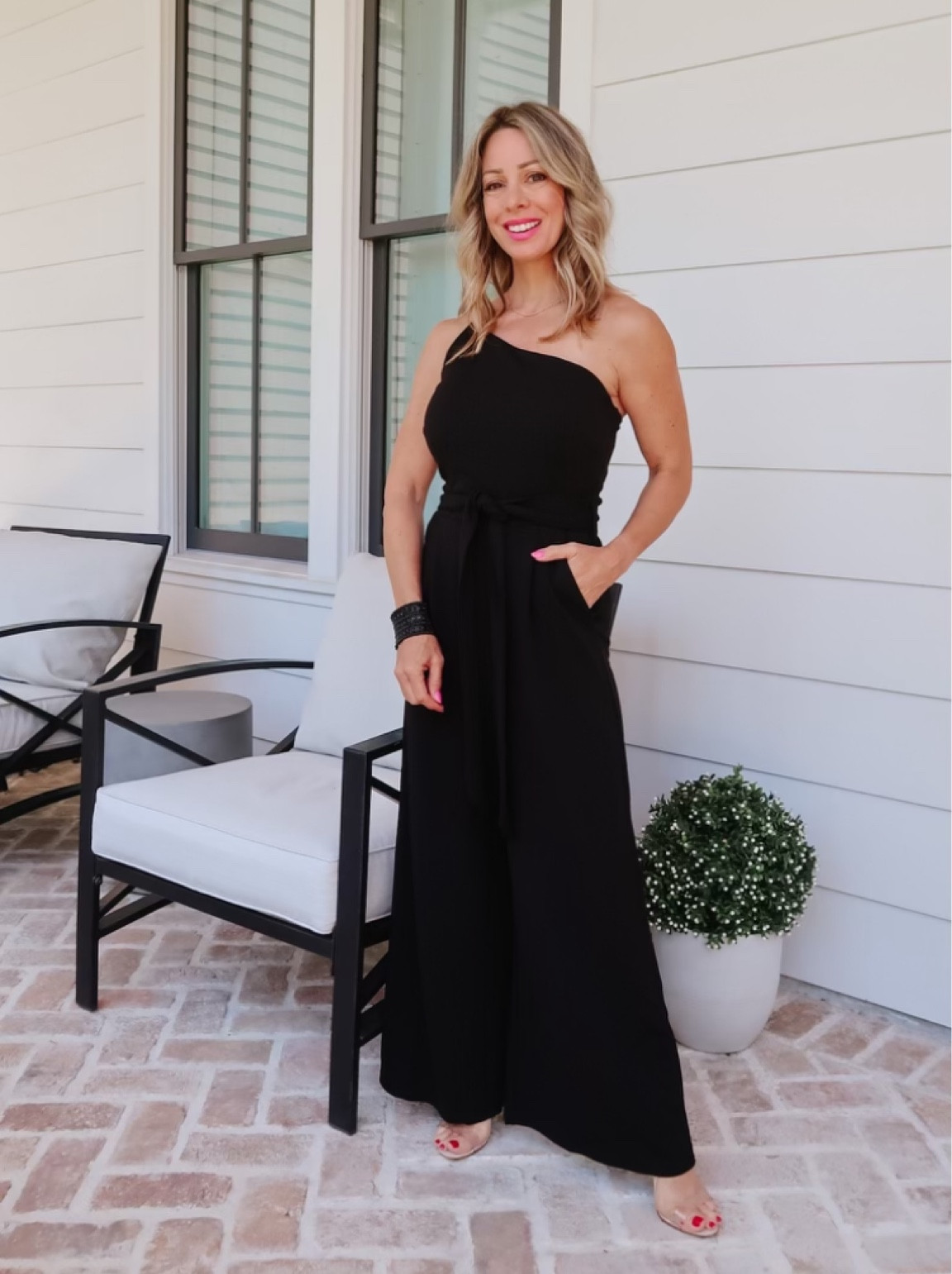 Jumpsuit • Heels • Bracelet 

Jumpsuit Fit: I’m wearing size Small

#LTKwedding #LTKFind #LTKSeasonal