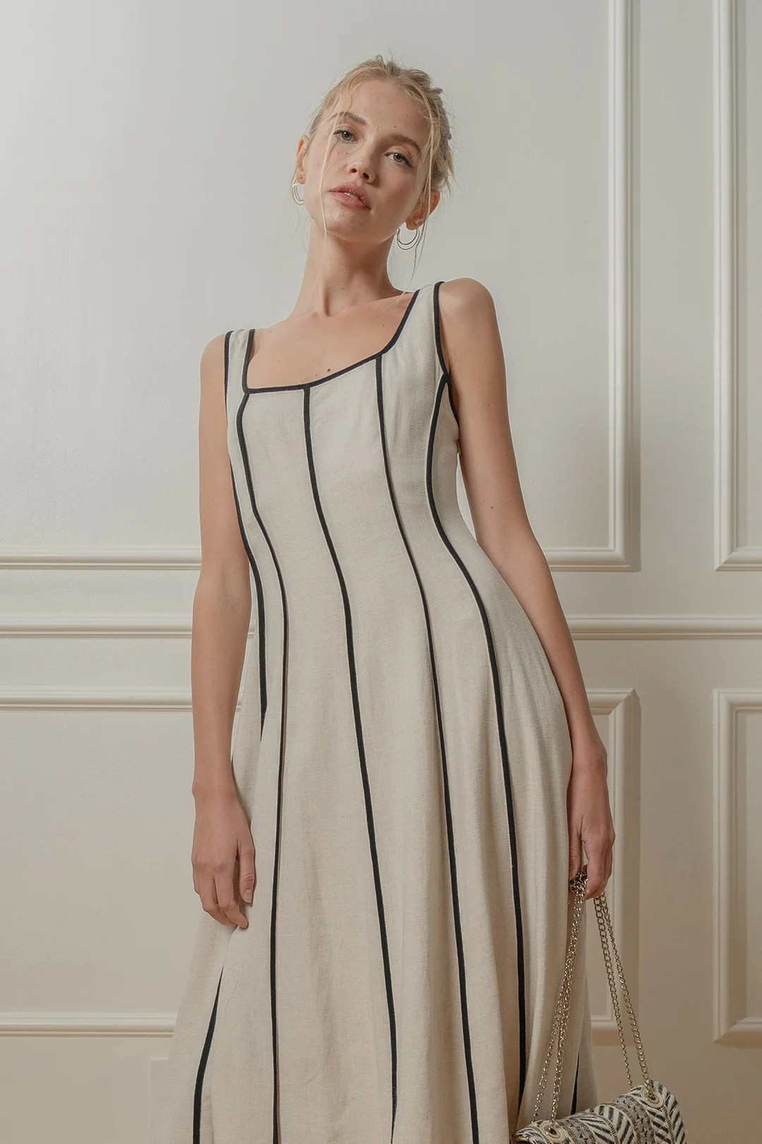 ANNE LINEN MIDI DRESS | Katie Waltman Jewelry